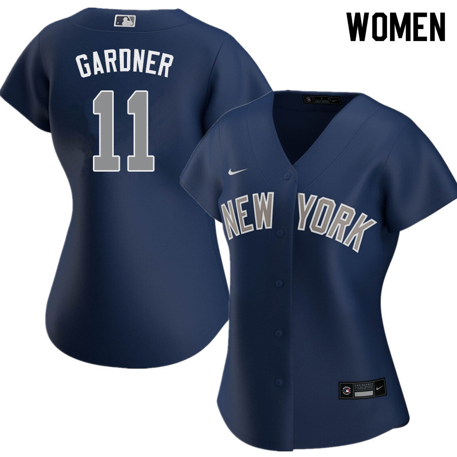 2020 Nike Women #11 Brett Gardner New York Yankees Baseball Jerseys Sale-Navy - Click Image to Close